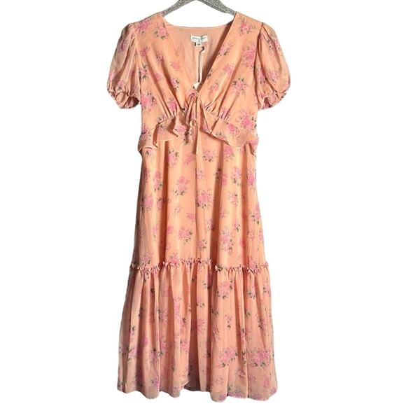 LoveShackFancy Dresses & Skirts - LoveShackFancy x Target Pink Floral Ruffle Dress NEW